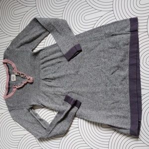Mini Boden Gray and Pink Casual Kids Dress
